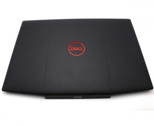 Carcasa Display Dell 747KP. Cover Display Dell 747KP. Capac Display Dell 747KP Neagra cu Logo Rosu
