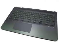 Tastatura HP EAG35002130 Neagra cu Palmrest Verde iluminata backlit. Keyboard HP EAG35002130 Neagra cu Palmrest Verde. Tastaturi laptop HP EAG35002130 Neagra cu Palmrest Verde. Tastatura notebook HP EAG35002130 Neagra cu Palmrest Verde