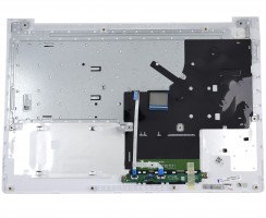 Tastatura Lenovo IdeaPad 510-15IKB Type 80SV Neagra cu Palmrest Alb cu TouchPad iluminata backlit