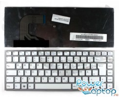 Tastatura Sony Vaio VPC S backlight alba Rama Argintie. Keyboard Sony Vaio VPC S backlight alba Rama Argintie. Tastaturi laptop Sony Vaio VPC S backlight alba Rama Argintie. Tastatura notebook Sony Vaio VPC S backlight alba Rama Argintie