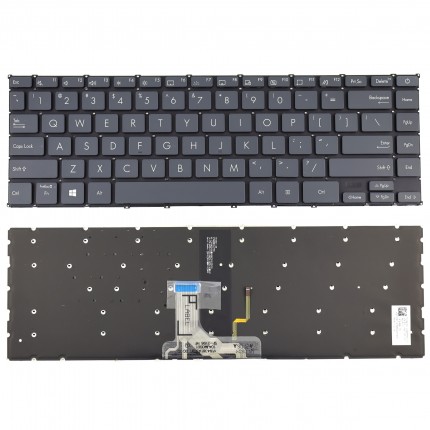 Tastatura Asus ZenBook UX325J Gri iluminata. Keyboard Asus ZenBook UX325J. Tastaturi laptop Asus ZenBook UX325J. Tastatura notebook Asus ZenBook UX325J