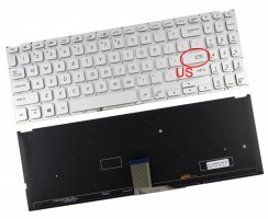 Tastatura Asus 0KN1-772US23 Argintie iluminata. Keyboard Asus 0KN1-772US23. Tastaturi laptop Asus 0KN1-772US23. Tastatura notebook Asus 0KN1-772US23