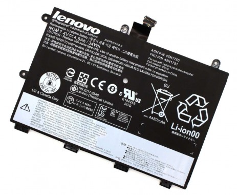 Baterie Lenovo 45N1748 Originala 34Wh. Acumulator Lenovo 45N1748. Baterie laptop Lenovo 45N1748. Acumulator laptop Lenovo 45N1748. Baterie notebook Lenovo 45N1748