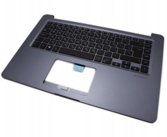 Tastatura Asus F510 neagra cu Palmrest Albastru iluminata backlit. Keyboard Asus F510 neagra cu Palmrest Albastru. Tastaturi laptop Asus F510 neagra cu Palmrest Albastru. Tastatura notebook Asus F510 neagra cu Palmrest Albastru