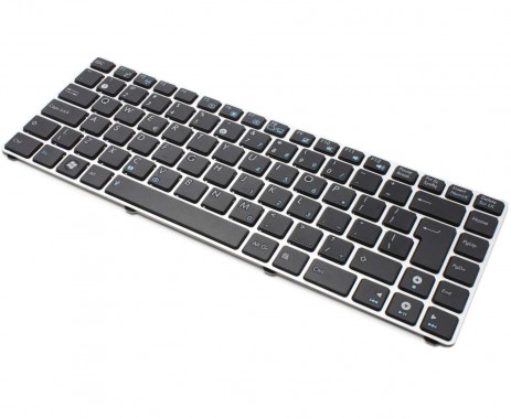 Tastatura Asus EEE PC 1215 neagra cu Rama gri. Keyboard Asus EEE PC 1215 neagra cu Rama gri. Tastaturi laptop Asus EEE PC 1215 neagra cu Rama gri. Tastatura notebook Asus EEE PC 1215 neagra cu Rama gri