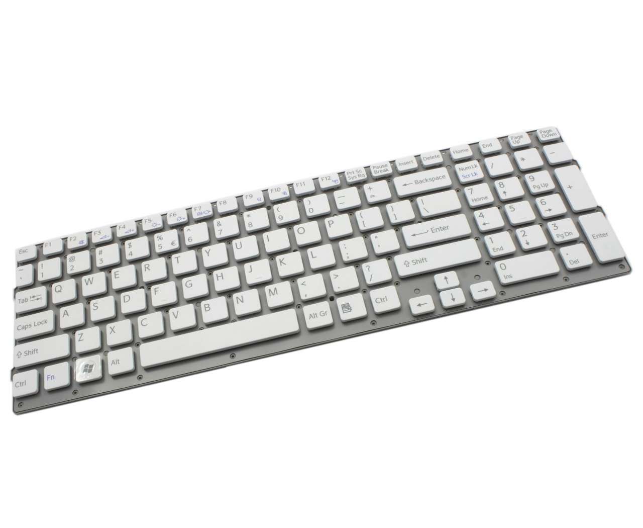 Tastatura alba Sony Vaio VPC EC22FX layout US fara rama enter mic