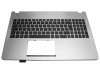 Tastatura Asus  N56D neagra cu Palmrest argintiu. Keyboard Asus  N56D neagra cu Palmrest argintiu. Tastaturi laptop Asus  N56D neagra cu Palmrest argintiu. Tastatura notebook Asus  N56D neagra cu Palmrest argintiu