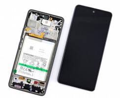 Ansamblu Display LCD + Touchscreen Original Service Pack Samsung Galaxy A53 5G A536 cu Rama si Baterie Display Original Service Pack Black Negru. Ecran + Digitizer Original Service Pack Samsung Galaxy A53 5G A536 cu Rama si Baterie Display Original Service Pack Black Negru