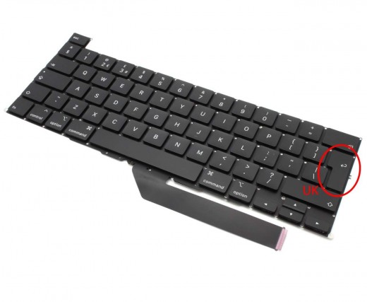 Tastatura Apple A2141 iluminata. Keyboard Apple A2141. Tastaturi laptop Apple A2141. Tastatura notebook Apple A2141