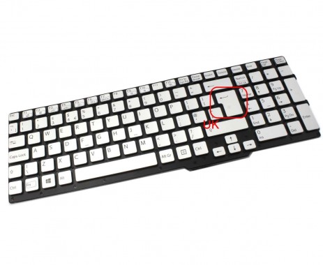 Tastatura Sony Vaio SVS15128CC argintie iluminata. Keyboard Sony Vaio SVS15128CC. Tastaturi laptop Sony Vaio SVS15128CC. Tastatura notebook Sony Vaio SVS15128CC
