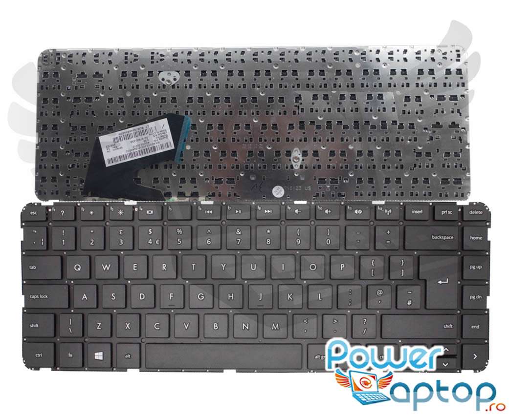 Tastatura neagra HP Pavilion Ultrabook 14 layout UK fara rama enter mare imagine 2021 HP