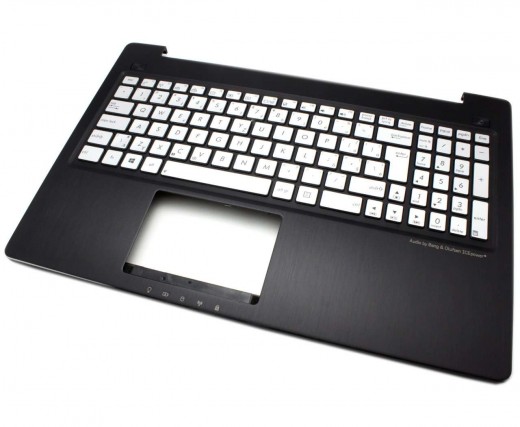 Tastatura Asus Q550LF argintie cu Palmrest negru iluminata backlit. Keyboard Asus Q550LF argintie cu Palmrest negru. Tastaturi laptop Asus Q550LF argintie cu Palmrest negru. Tastatura notebook Asus Q550LF argintie cu Palmrest negru