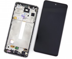 Display + Touchscreen Samsung Galaxy A52s 5G A528B Oled Display Original Service Pack Awesome White cu Rama. Modul Digitizer + Ecran LCD Samsung Galaxy A52s 5G A528B Oled Display Original Service Pack Awesome White cu Rama. Geam, sticla + ecran Sam