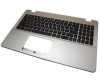 Tastatura Asus X542BA Neagra cu Palmrest Auriu. Keyboard Asus X542BA Neagra cu Palmrest Auriu. Tastaturi laptop Asus X542BA Neagra cu Palmrest Auriu. Tastatura notebook Asus X542BA Neagra cu Palmrest Auriu