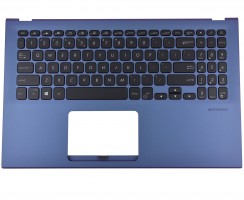 Tastatura Asus VivoBook X512DA Neagra cu Palmrest Albastru iluminata backlit. Keyboard Asus VivoBook X512DA Neagra cu Palmrest Albastru. Tastaturi laptop Asus VivoBook X512DA Neagra cu Palmrest Albastru. Tastatura notebook Asus VivoBook X512DA Neagra cu Palmrest Albastru