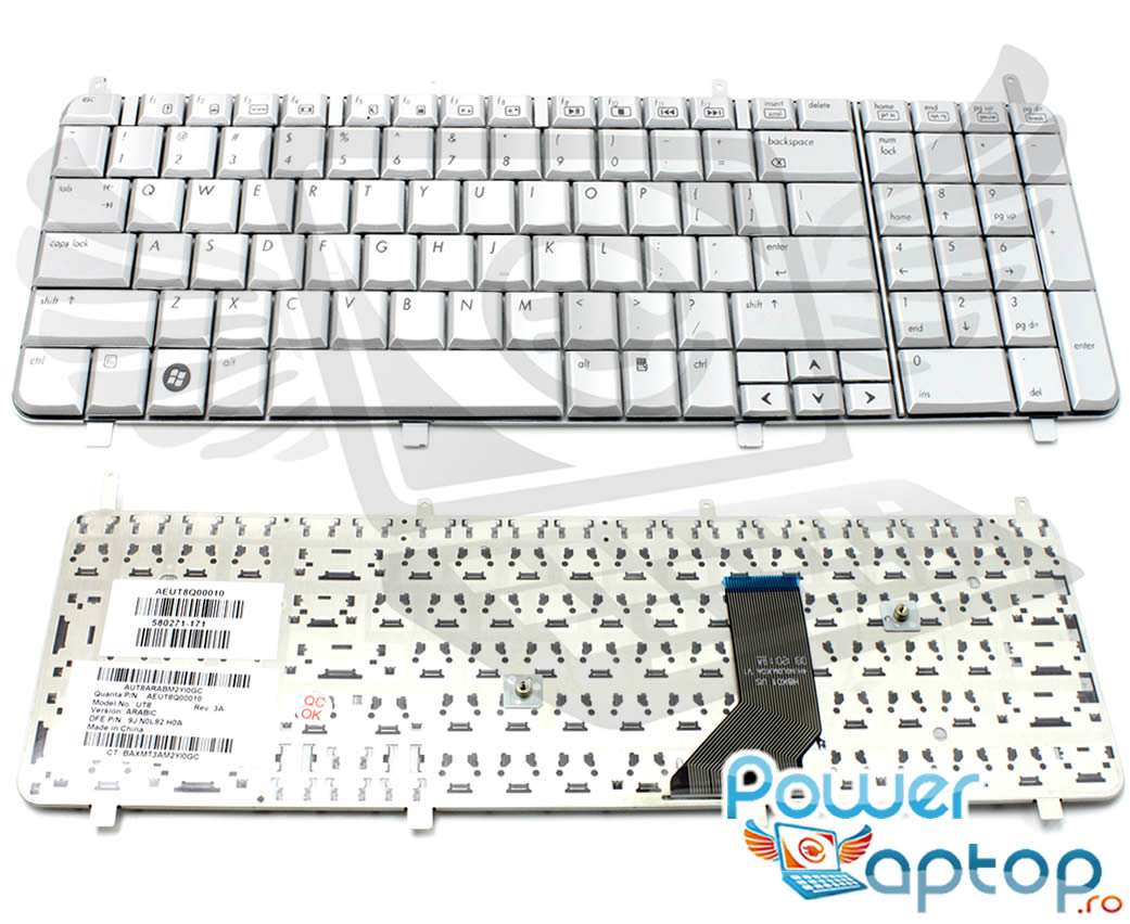 Tastatura HP Pavilion DV8 1090EZ Argintie imagine powerlaptop.ro 2021