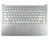 Tastatura HP 14-CF Argintie cu Palmrest Argintiu si TouchPad. Keyboard HP 14-CF Argintie cu Palmrest Argintiu si TouchPad. Tastaturi laptop HP 14-CF Argintie cu Palmrest Argintiu si TouchPad. Tastatura notebook HP 14-CF Argintie cu Palmrest Argintiu si TouchPad