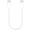 Cablu USB-C scurt 60W 30cm textil impletit Sunix Premium SCIP19 Alb
