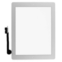 Digitizer Touchscreen Apple iPad 4 A1459 A1458 cu buton home si adeziv Alb. Geam Sticla Tableta Apple iPad 4 A1459 A1458 cu buton home si adeziv Alb