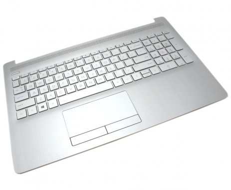 Tastatura HP 15-da0175nq argintie cu Palmrest argintiu. Keyboard HP 15-da0175nq argintie cu Palmrest argintiu. Tastaturi laptop HP 15-da0175nq argintie cu Palmrest argintiu. Tastatura notebook HP 15-da0175nq argintie cu Palmrest argintiu