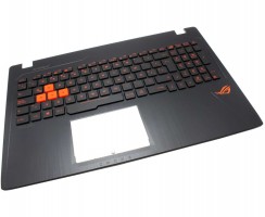 Tastatura Asus 90NB0DC1 Neagra cu Palmrest Negru iluminata backlit. Keyboard Asus 90NB0DC1 Neagra cu Palmrest Negru. Tastaturi laptop Asus 90NB0DC1 Neagra cu Palmrest Negru. Tastatura notebook Asus 90NB0DC1 Neagra cu Palmrest Negru