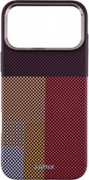 Husa iPhone 16 Pro Max Sunix Neo Maro Burgundy compatibila MagSafe