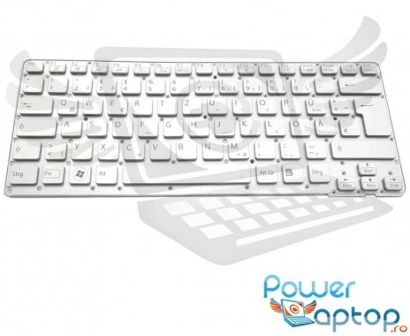 Tastatura Sony Vaio VPCCA2 argintie iluminata. Keyboard Sony Vaio VPCCA2. Tastaturi laptop Sony Vaio VPCCA2. Tastatura notebook Sony Vaio VPCCA2