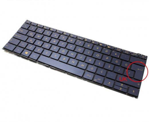 Tastatura Asus 0KNB0-D608TU00 Dark Blue iluminata. Keyboard Asus 0KNB0-D608TU00. Tastaturi laptop Asus 0KNB0-D608TU00. Tastatura notebook Asus 0KNB0-D608TU00