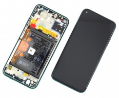 Ansamblu Display LCD + Touchscreen Huawei Nova 5i Display Original Service Pack cu Rama Green Verde. Ecran + Digitizer Huawei Nova 5i Display Original Service Pack cu Rama Green Verde
