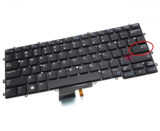 Tastatura Dell  NSK-LZBC iluminata. Keyboard Dell  NSK-LZBC. Tastaturi laptop Dell  NSK-LZBC. Tastatura notebook Dell  NSK-LZBC