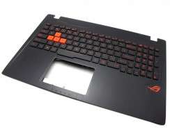 Tastatura Asus ZX53VW Neagra cu Palmrest Negru iluminata backlit. Keyboard Asus ZX53VW Neagra cu Palmrest Negru. Tastaturi laptop Asus ZX53VW Neagra cu Palmrest Negru. Tastatura notebook Asus ZX53VW Neagra cu Palmrest Negru