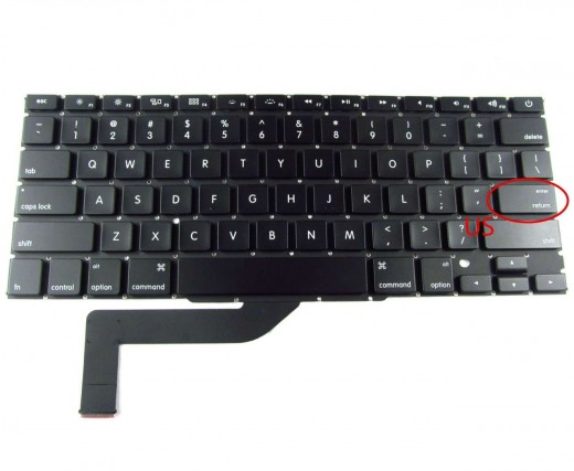 Tastatura Apple MacBook Pro 15 Retina A1398. Keyboard Apple MacBook Pro 15 Retina A1398. Tastaturi laptop Apple MacBook Pro 15 Retina A1398. Tastatura notebook Apple MacBook Pro 15 Retina A1398
