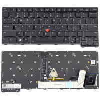 Tastatura Neagra Lenovo 5N21H77022 iluminata layout US fara rama enter mic