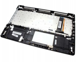 Tastatura Asus N550JA argintie cu Palmrest negru iluminata backlit