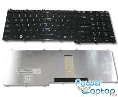 Tastatura Toshiba Satellite A505 negru lucios. Keyboard Toshiba Satellite A505 negru lucios. Tastaturi laptop Toshiba Satellite A505 negru lucios. Tastatura notebook Toshiba Satellite A505 negru lucios