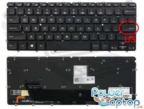 Tastatura Dell  XPS 13R. Keyboard Dell  XPS 13R. Tastaturi laptop Dell  XPS 13R. Tastatura notebook Dell  XPS 13R