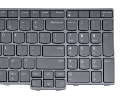 Tastatura Lenovo ThinkPad P16s Gen 1 Type 21CL Gri cu TrackPoint iluminata backlit