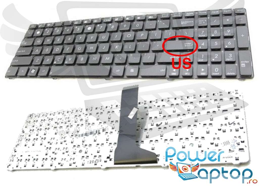 Tastatura Asus U53SD layout US fara rama enter mic
