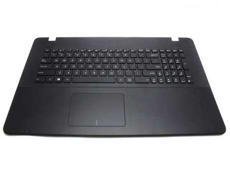 Tastatura Asus  X751MJ neagra cu Palmrest negru. Keyboard Asus  X751MJ neagra cu Palmrest negru. Tastaturi laptop Asus  X751MJ neagra cu Palmrest negru. Tastatura notebook Asus  X751MJ neagra cu Palmrest negru