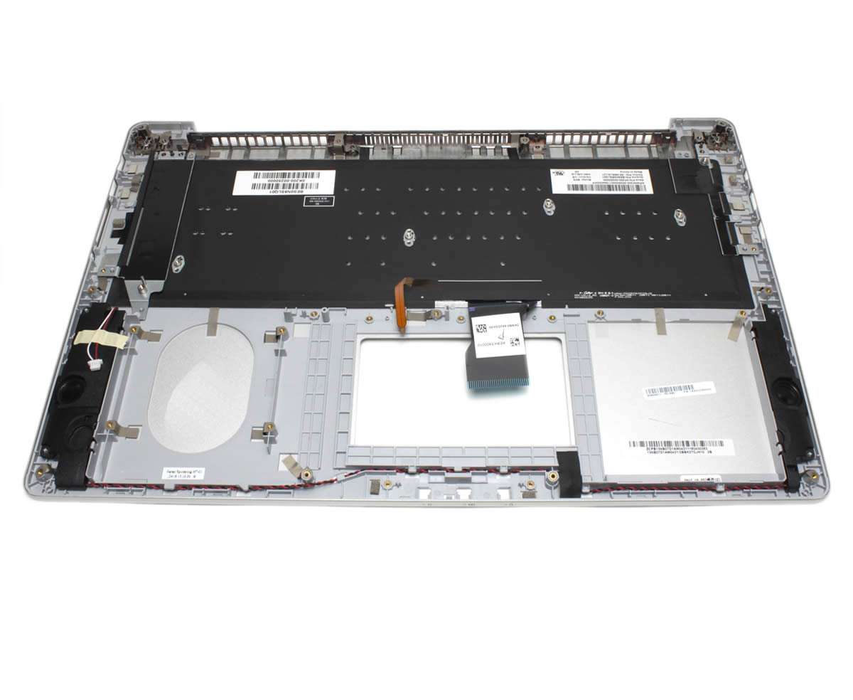 Tastatura Asus 0K200 00250000 argintie cu Palmrest argintiu iluminata backlit ASUS imagine noua reconect.ro