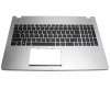 Tastatura Asus  13NB03Z1AM0201 neagra cu Palmrest argintiu iluminata backlit. Keyboard Asus  13NB03Z1AM0201 neagra cu Palmrest argintiu. Tastaturi laptop Asus  13NB03Z1AM0201 neagra cu Palmrest argintiu. Tastatura notebook Asus  13NB03Z1AM0201 neagra cu Palmrest argintiu