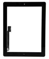 Digitizer Touchscreen Apple iPad 4 A1459 A1458 cu buton home si adeziv Negru. Geam Sticla Tableta Apple iPad 4 A1459 A1458 cu buton home si adeziv Negru