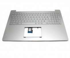 Tastatura Asus UX501JW argintie cu Palmrest argintiu iluminata backlit. Keyboard Asus UX501JW argintie cu Palmrest argintiu. Tastaturi laptop Asus UX501JW argintie cu Palmrest argintiu. Tastatura notebook Asus UX501JW argintie cu Palmrest argintiu