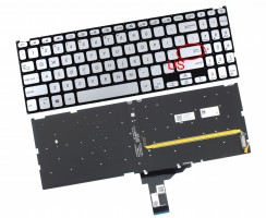 Tastatura Asus 0KN1-AH5BG12 Argintie iluminata. Keyboard Asus 0KN1-AH5BG12. Tastaturi laptop Asus 0KN1-AH5BG12. Tastatura notebook Asus 0KN1-AH5BG12