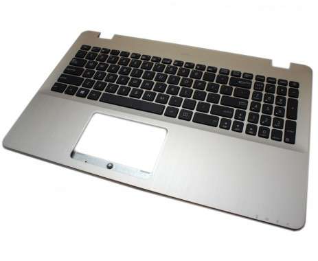 Tastatura Asus X542UN Neagra cu Palmrest Auriu. Keyboard Asus X542UN Neagra cu Palmrest Auriu. Tastaturi laptop Asus X542UN Neagra cu Palmrest Auriu. Tastatura notebook Asus X542UN Neagra cu Palmrest Auriu