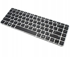 Tastatura HP V151526ES1 Neagra cu Rama Argintie. Keyboard HP V151526ES1 Neagra cu Rama Argintie. Tastaturi laptop HP V151526ES1 Neagra cu Rama Argintie. Tastatura notebook HP V151526ES1 Neagra cu Rama Argintie