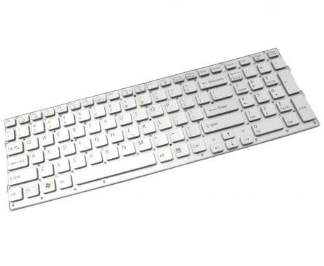 Tastatura Sony Vaio PCG71613L argintie. Keyboard Sony Vaio PCG71613L. Tastaturi laptop Sony Vaio PCG71613L. Tastatura notebook Sony Vaio PCG71613L