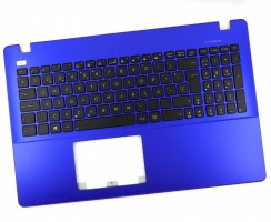 Tastatura Asus A550JK Neagra cu Palmrest Albastru Inchis. Keyboard Asus A550JK Neagra cu Palmrest Albastru Inchis. Tastaturi laptop Asus A550JK Neagra cu Palmrest Albastru Inchis. Tastatura notebook Asus A550JK Neagra cu Palmrest Albastru Inchis