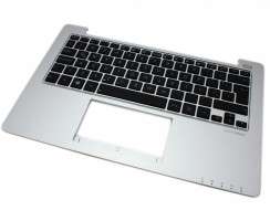 Tastatura Asus VivoBook S200E neagra cu Palmrest argintiu. Keyboard Asus VivoBook S200E neagra cu Palmrest argintiu. Tastaturi laptop Asus VivoBook S200E neagra cu Palmrest argintiu. Tastatura notebook Asus VivoBook S200E neagra cu Palmrest argintiu