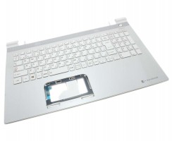Tastatura Toshiba EABLQ009A4M alba cu Palmrest alb. Keyboard Toshiba EABLQ009A4M alba cu Palmrest alb. Tastaturi laptop Toshiba EABLQ009A4M alba cu Palmrest alb. Tastatura notebook Toshiba EABLQ009A4M alba cu Palmrest alb